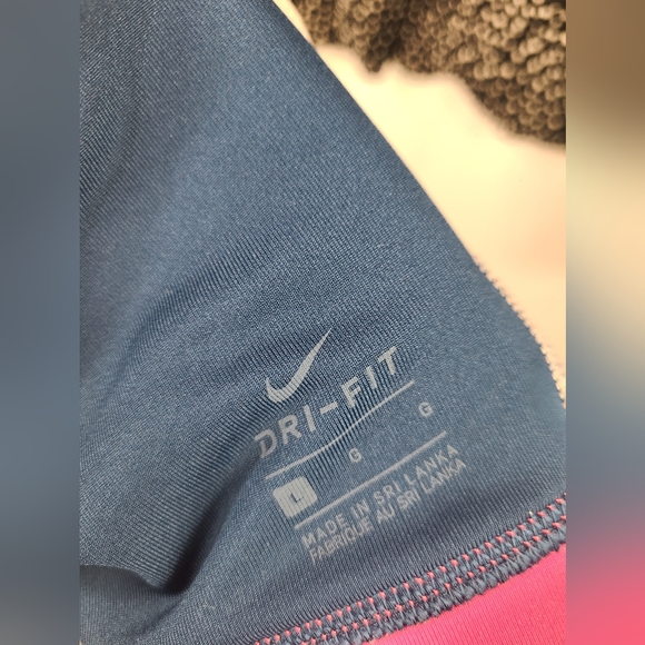 Nike Icnclsh Women Training Bra Pink/White/Navy size large womens - Picture 5 of 5